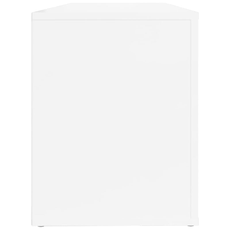 vidaXL Shoe Cabinet High Gloss White 100x35x45 cm Engineered Wood