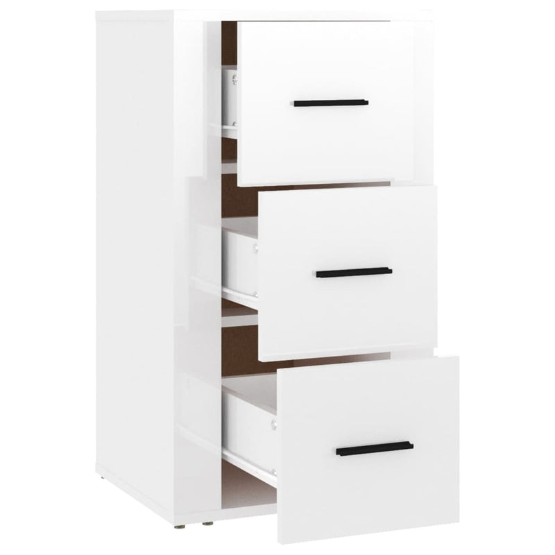 vidaXL Sideboard High Gloss White 40x33x70 cm Engineered Wood