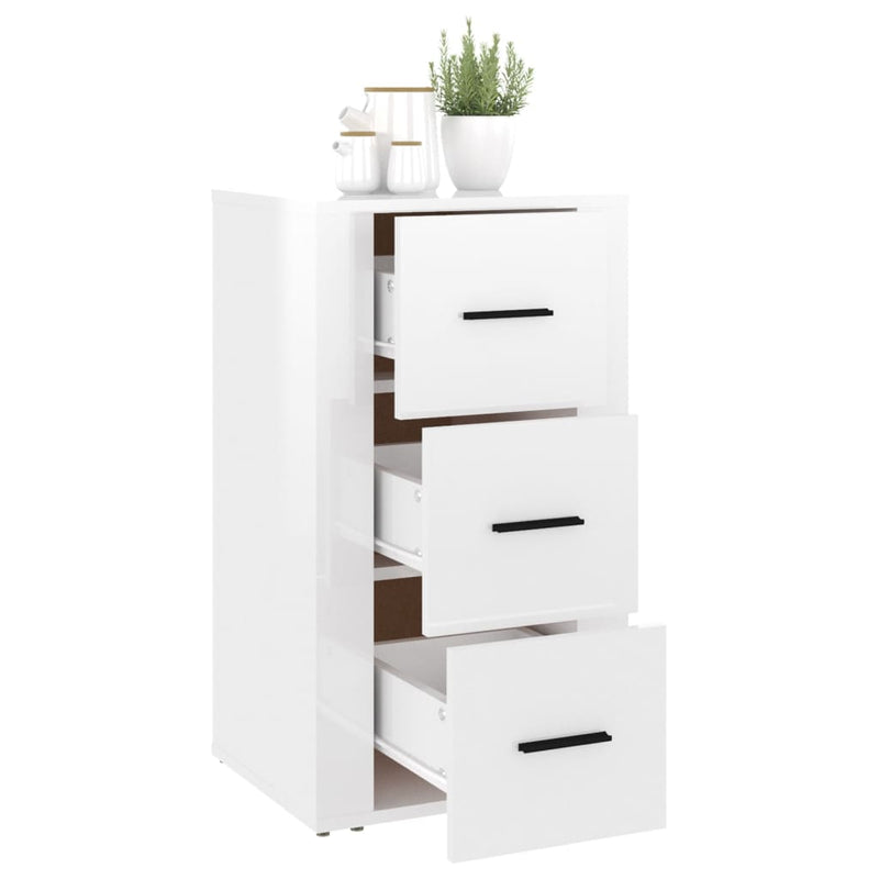 vidaXL Sideboard High Gloss White 40x33x70 cm Engineered Wood