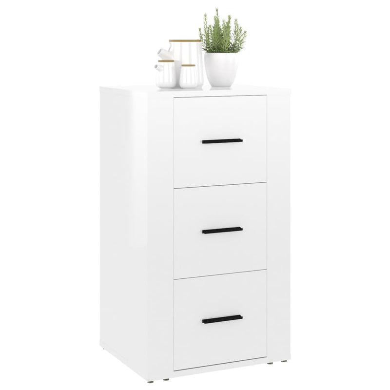 vidaXL Sideboard High Gloss White 40x33x70 cm Engineered Wood