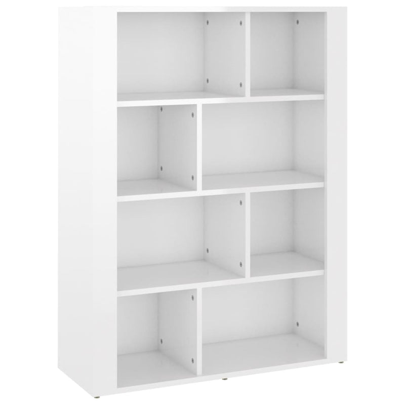 vidaXL Sideboard High Gloss White 80x30x106 cm Engineered Wood