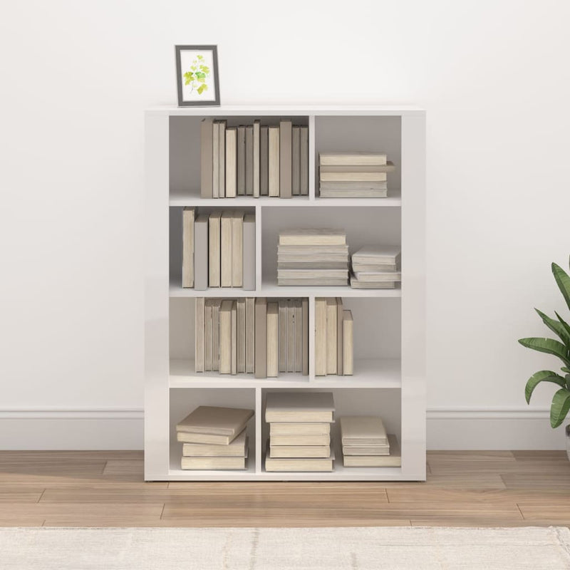 vidaXL Sideboard High Gloss White 80x30x106 cm Engineered Wood
