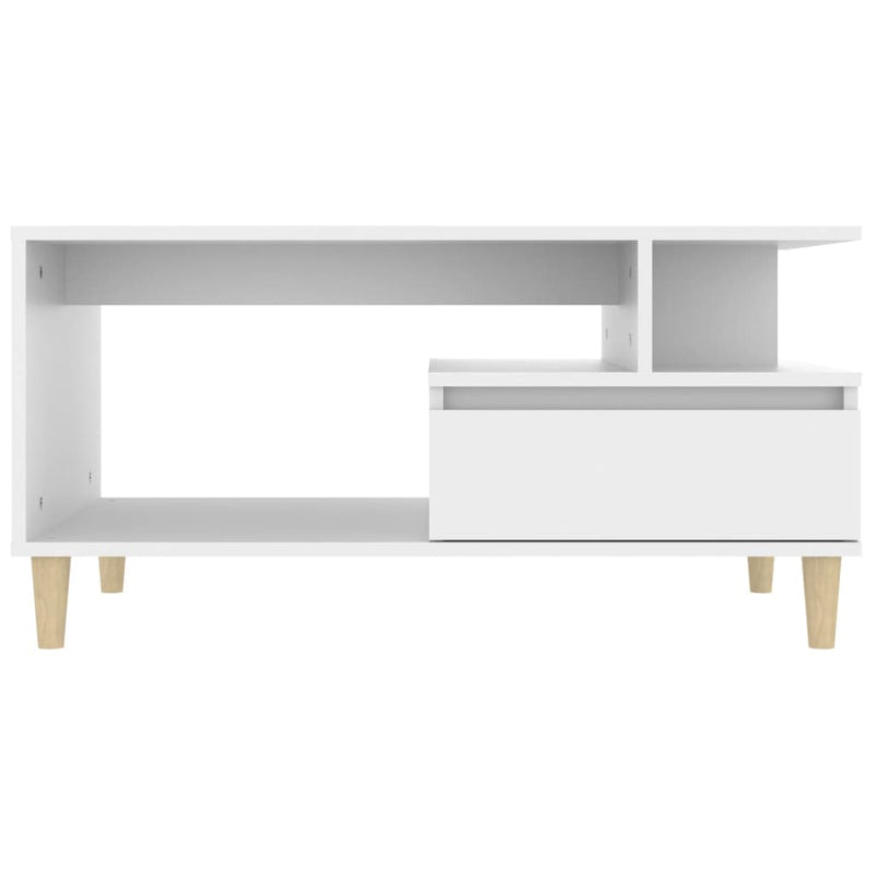 vidaXL Coffee Table White 90x49x45 cm Engineered Wood
