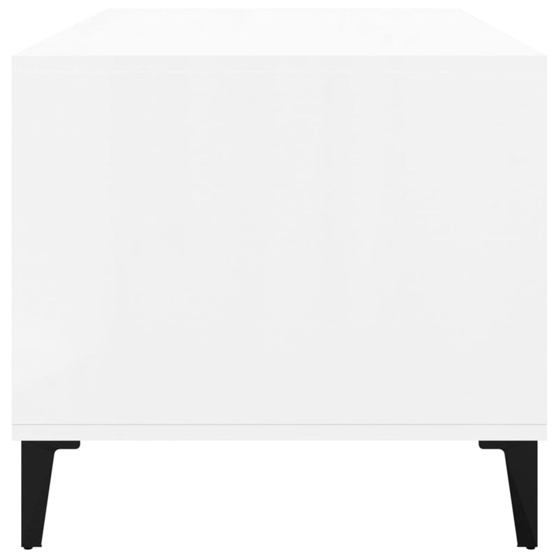 vidaXL Coffee Table  High Gloss White 90x49x45 cm Engineered Wood