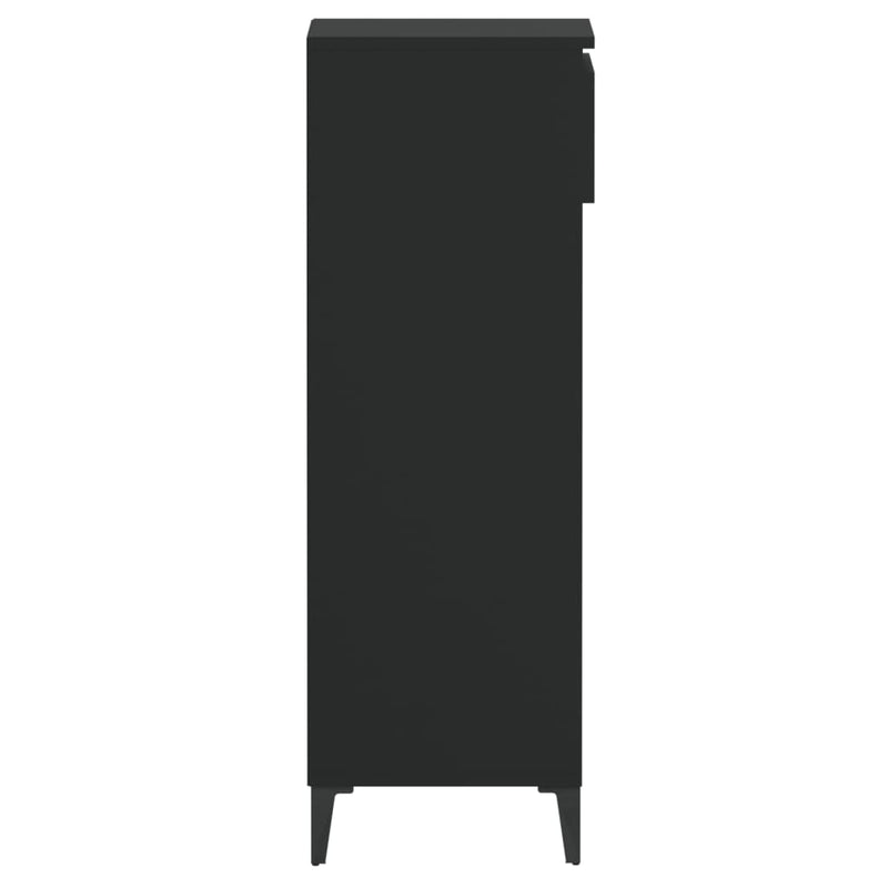 vidaXL Shoe Rack Black 40x36x105 cm Engineered Wood