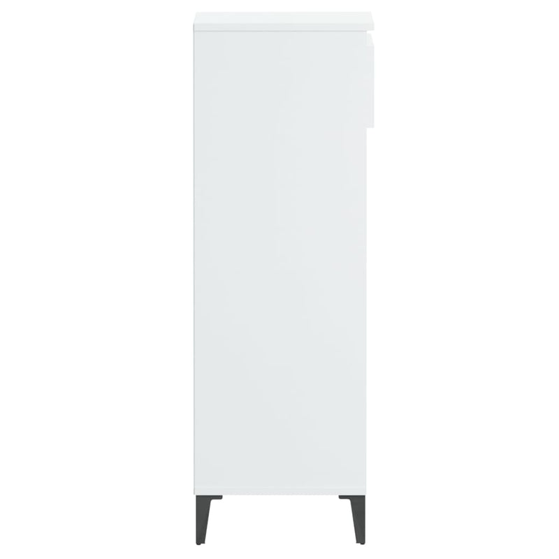 vidaXL Shoe Rack High Gloss White 40x36x105 cm Engineered Wood