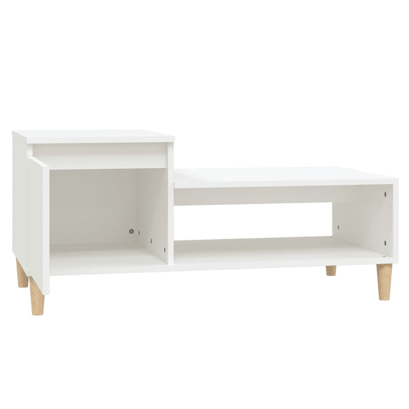 vidaXL Coffee Table White 100x50x45 cm Engineered Wood