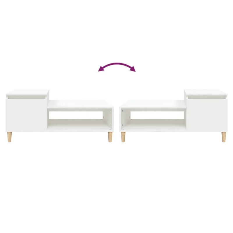 vidaXL Coffee Table White 100x50x45 cm Engineered Wood