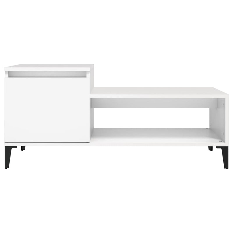vidaXL Coffee Table White 100x50x45 cm Engineered Wood