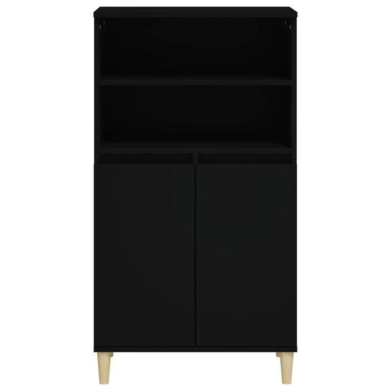 vidaXL Highboard Black 60x36x110 cm Engineered Wood