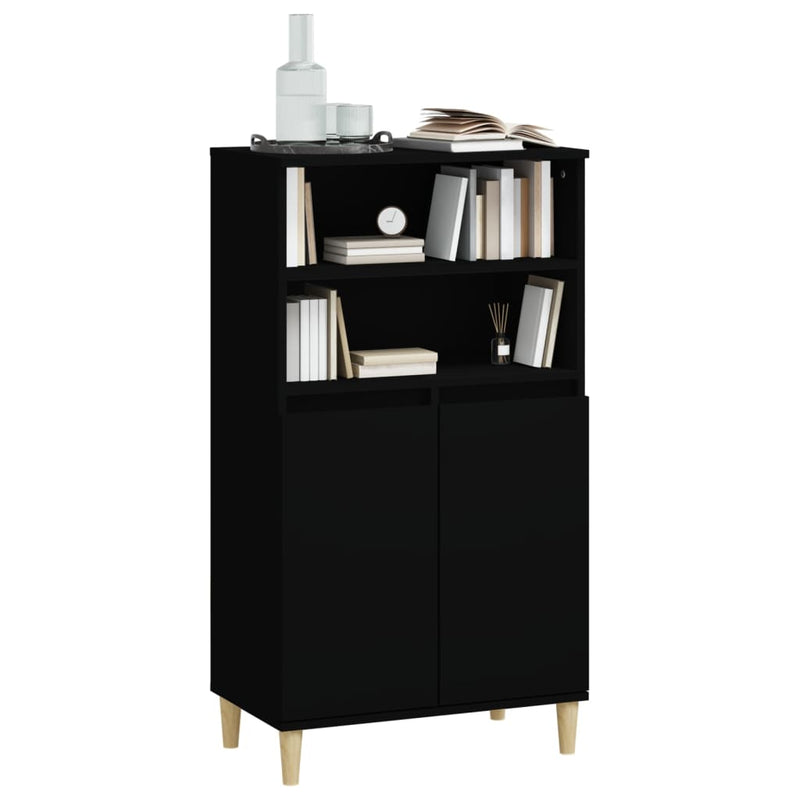 vidaXL Highboard Black 60x36x110 cm Engineered Wood