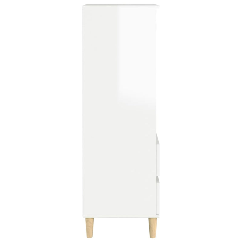 vidaXL Highboard High Gloss White 40x36x110 cm Engineered Wood