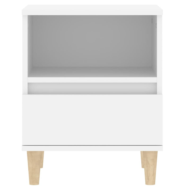 vidaXL Bedside Cabinet White 40x35x50 cm