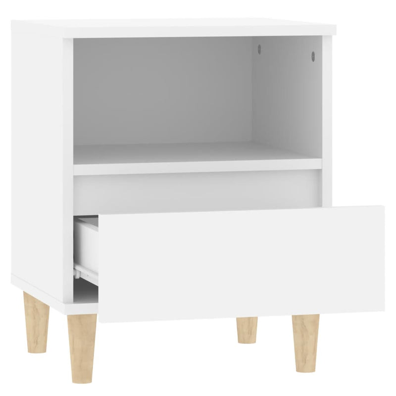 vidaXL Bedside Cabinets 2 pcs White 40x35x50 cm