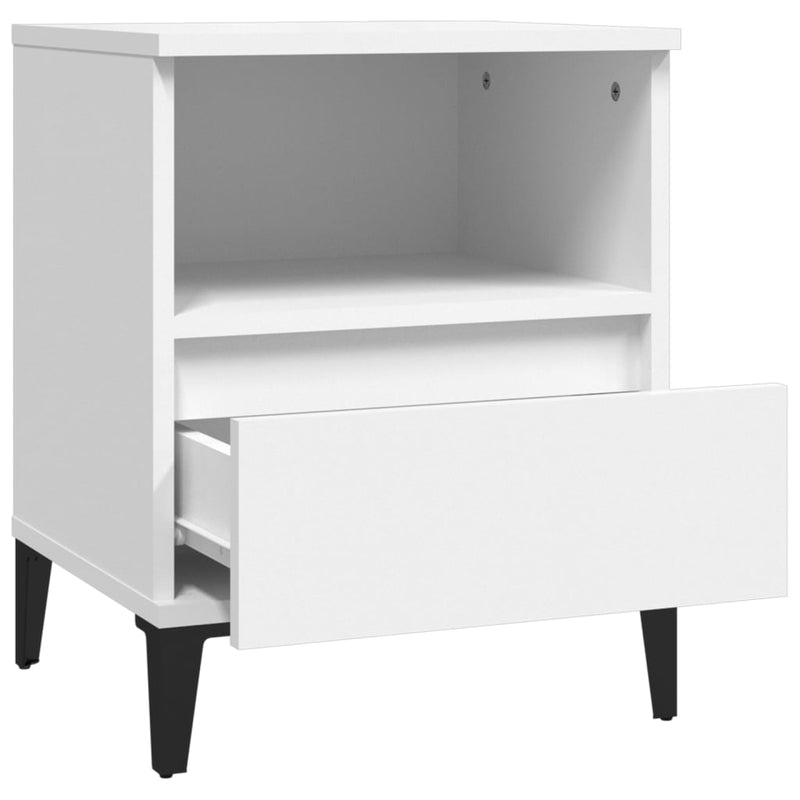 vidaXL Bedside Cabinet White 40x35x50 cm