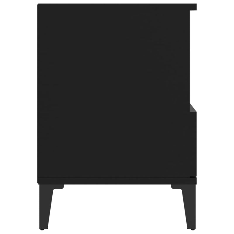 vidaXL Bedside Cabinets 2 pcs Black 40x35x50 cm