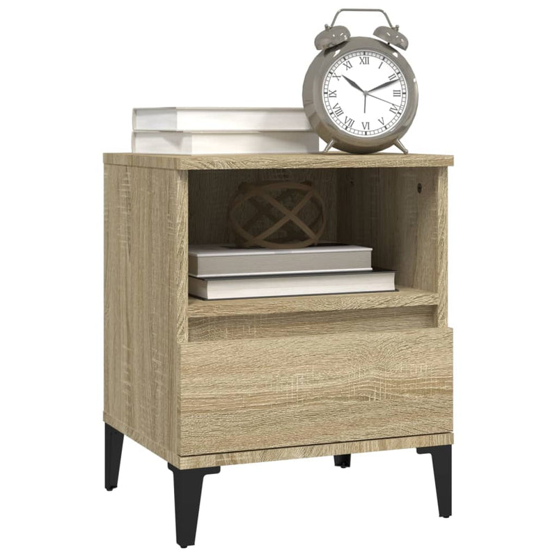 vidaXL Bedside Cabinets 2 pcs Sonoma Oak 40x35x50 cm
