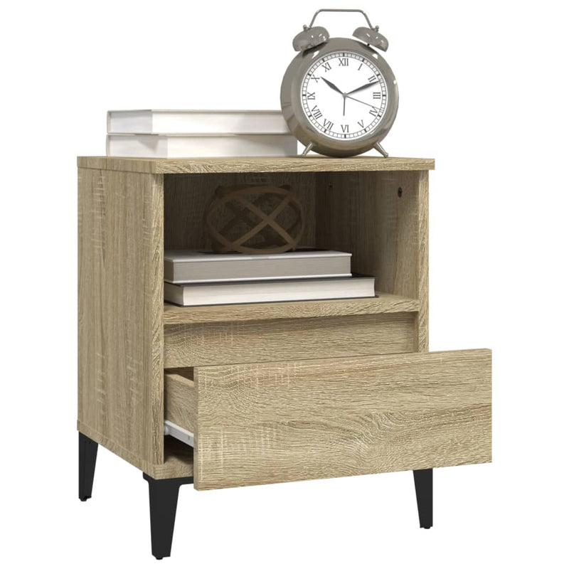 vidaXL Bedside Cabinets 2 pcs Sonoma Oak 40x35x50 cm