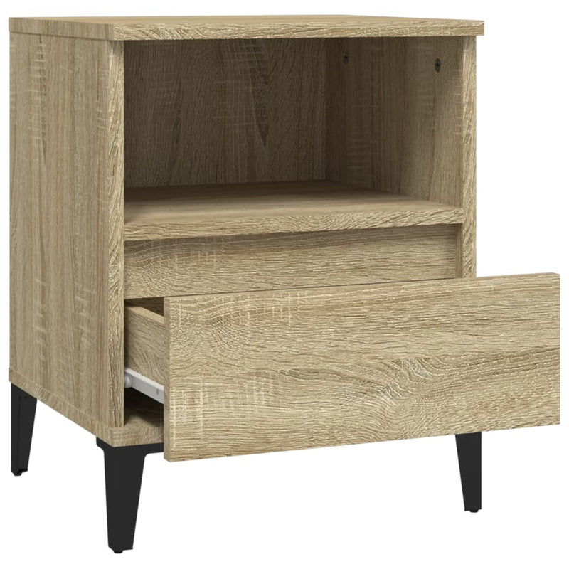 vidaXL Bedside Cabinets 2 pcs Sonoma Oak 40x35x50 cm