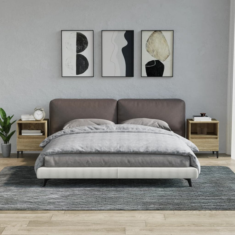 vidaXL Bedside Cabinets 2 pcs Sonoma Oak 40x35x50 cm