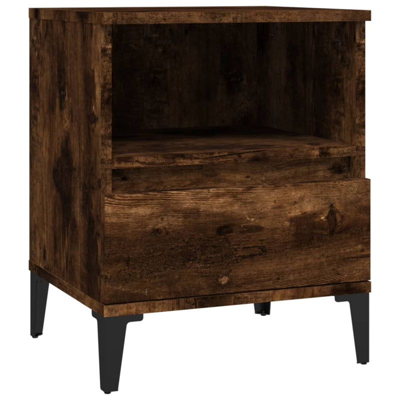 vidaXL Bedside Cabinets 2 pcs Smoked Oak 40x35x50 cm