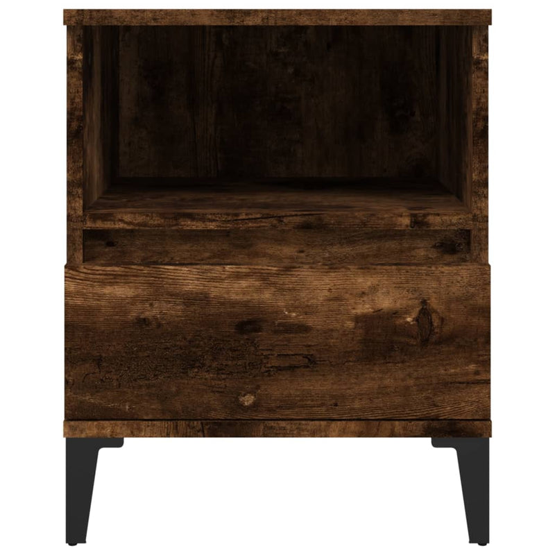vidaXL Bedside Cabinets 2 pcs Smoked Oak 40x35x50 cm