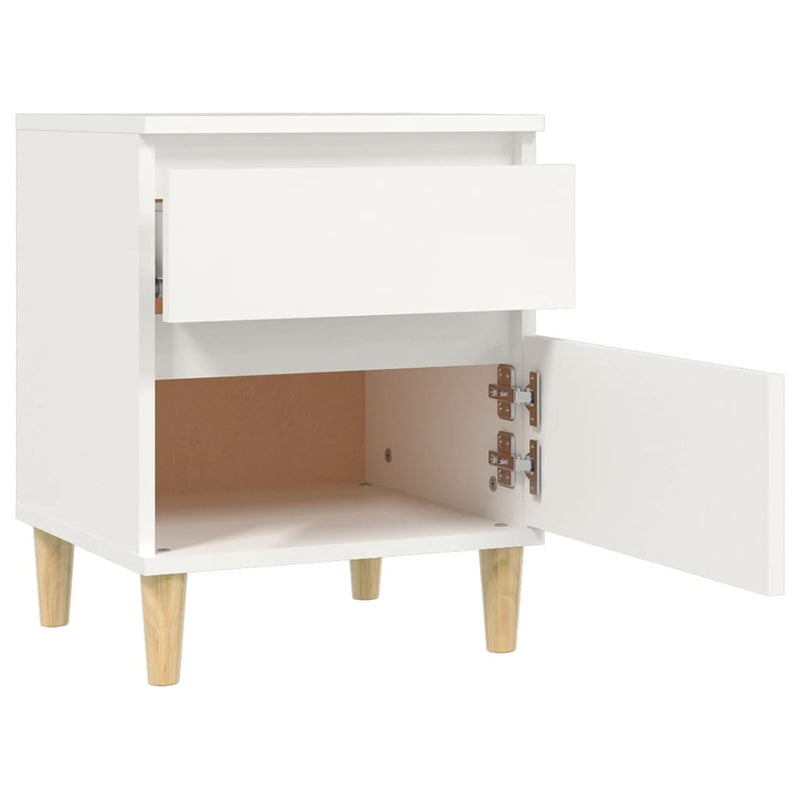 vidaXL Bedside Cabinets 2 pcs White 40x35x50 cm