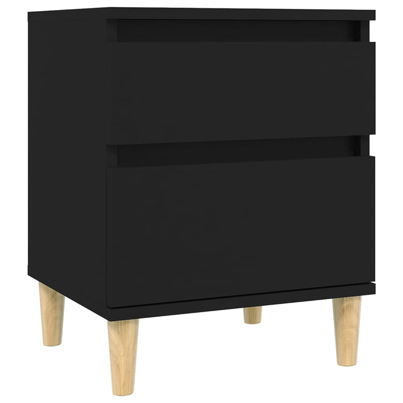 vidaXL Bedside Cabinet Black 40x35x50 cm