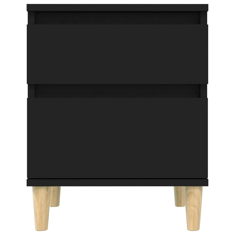 vidaXL Bedside Cabinets 2 pcs Black 40x35x50 cm