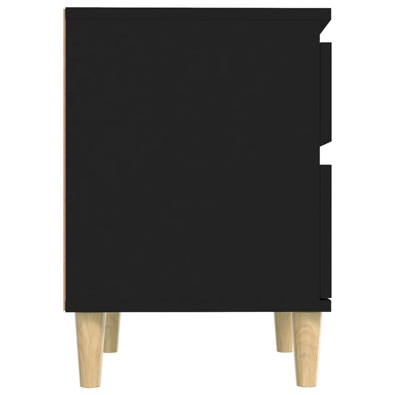 vidaXL Bedside Cabinets 2 pcs Black 40x35x50 cm