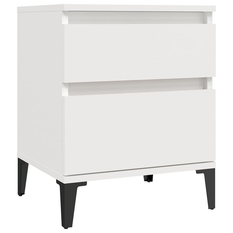 vidaXL Bedside Cabinet White 40x35x50 cm