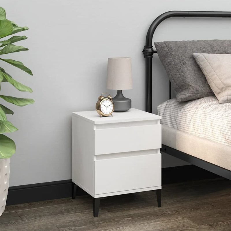 vidaXL Bedside Cabinet White 40x35x50 cm