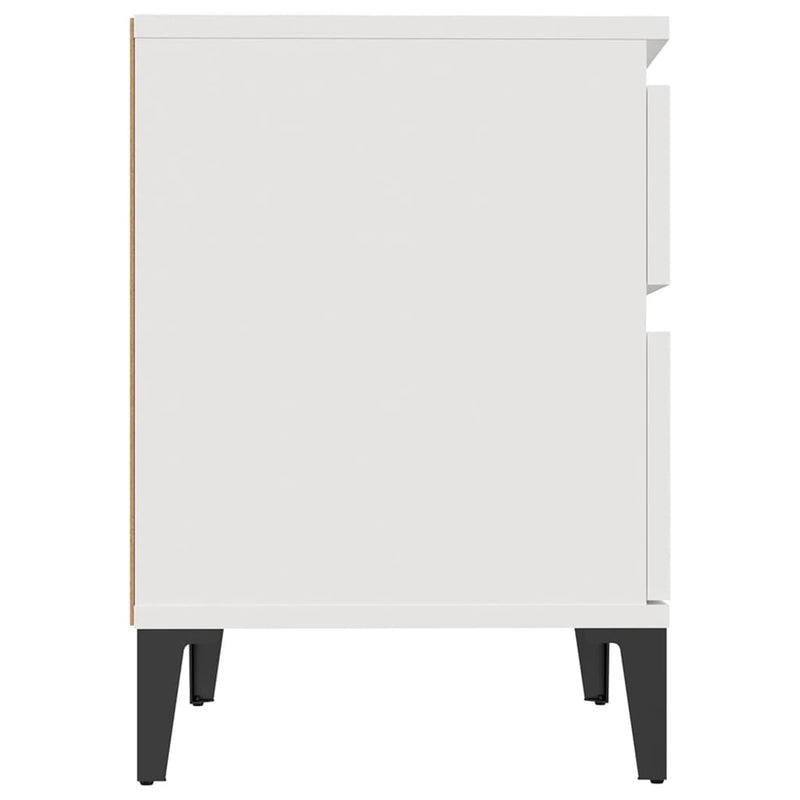 vidaXL Bedside Cabinets 2 pcs White 40x35x50 cm