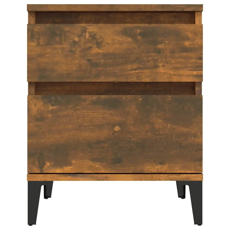 vidaXL Bedside Cabinets 2 pcs Smoked Oak 40x35x50 cm