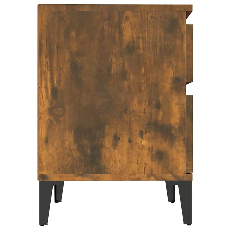 vidaXL Bedside Cabinets 2 pcs Smoked Oak 40x35x50 cm