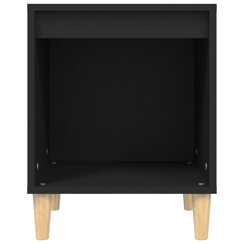 vidaXL Bedside Cabinet Black 40x35x50 cm Engineered Wood