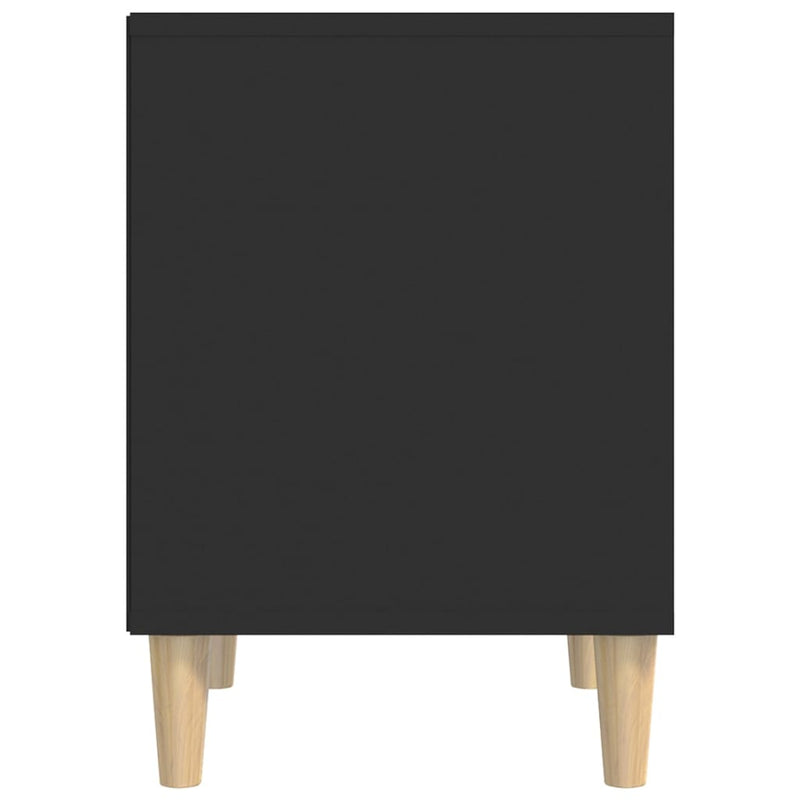 vidaXL Bedside Cabinet Black 40x35x50 cm Engineered Wood