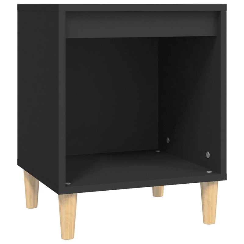 vidaXL Bedside Cabinets 2 pcs Black 40x35x50 cm