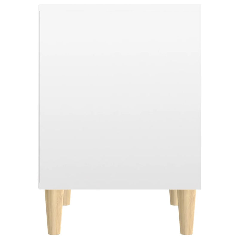 vidaXL Bedside Cabinets 2 pcs High Gloss White 40x35x50 cm