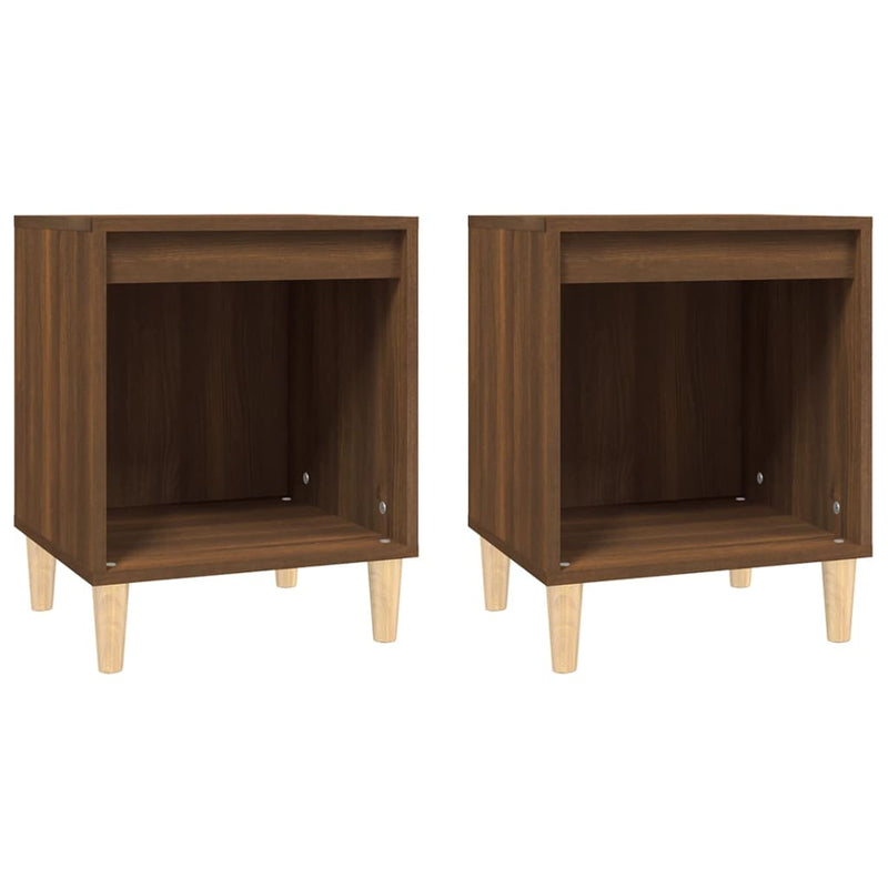 vidaXL Bedside Cabinets 2 pcs Brown Oak 40x35x50 cm