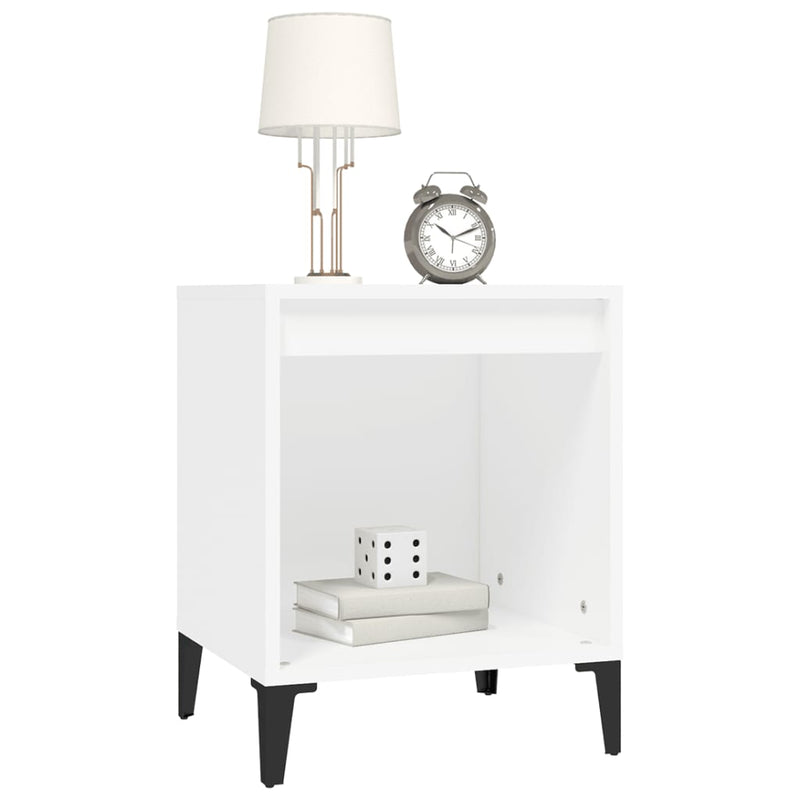 vidaXL Bedside Cabinet White 40x35x50 cm