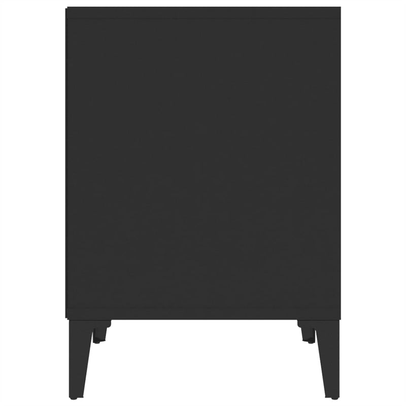 vidaXL Bedside Cabinets 2 pcs Black 40x35x50 cm