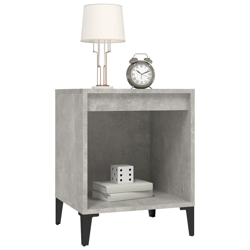 vidaXL Bedside Cabinets 2 pcs Concrete Grey 40x35x50 cm