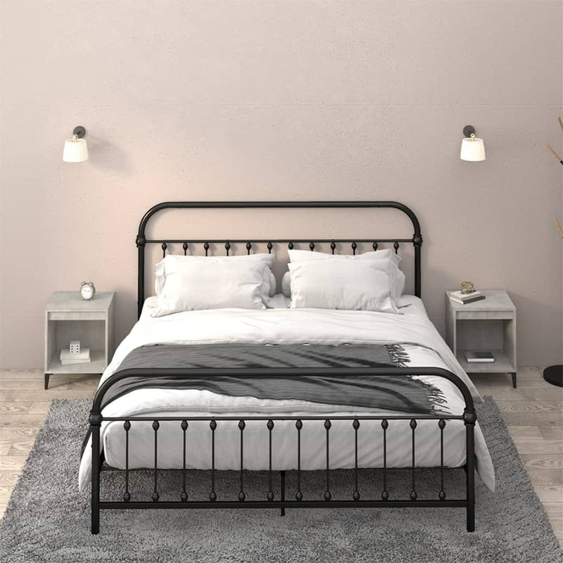 vidaXL Bedside Cabinets 2 pcs Concrete Grey 40x35x50 cm