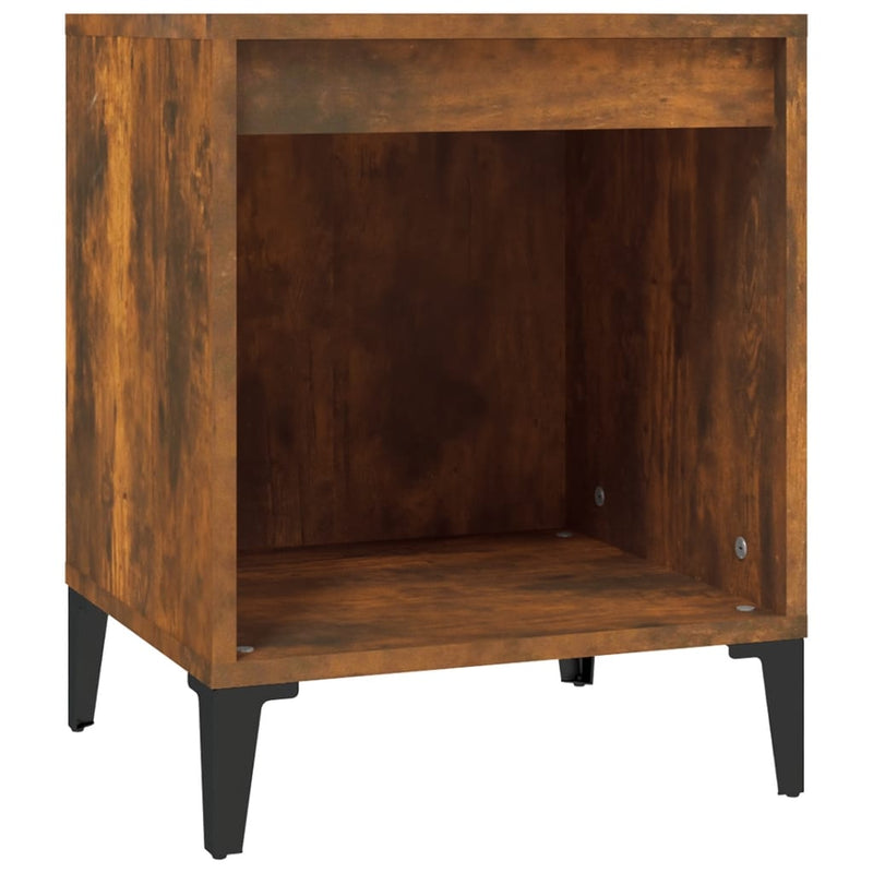 vidaXL Bedside Cabinets 2 pcs Smoked Oak 40x35x50 cm