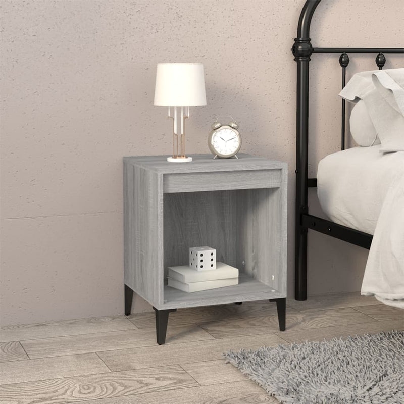 vidaXL Bedside Cabinets 2 pcs Grey Sonoma 40x35x50 cm