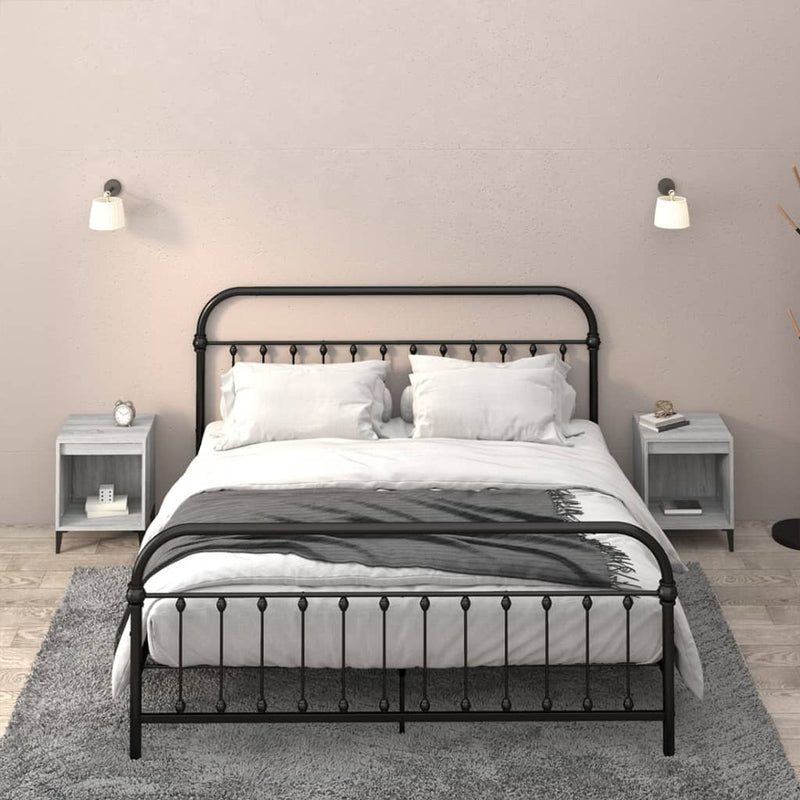 vidaXL Bedside Cabinets 2 pcs Grey Sonoma 40x35x50 cm