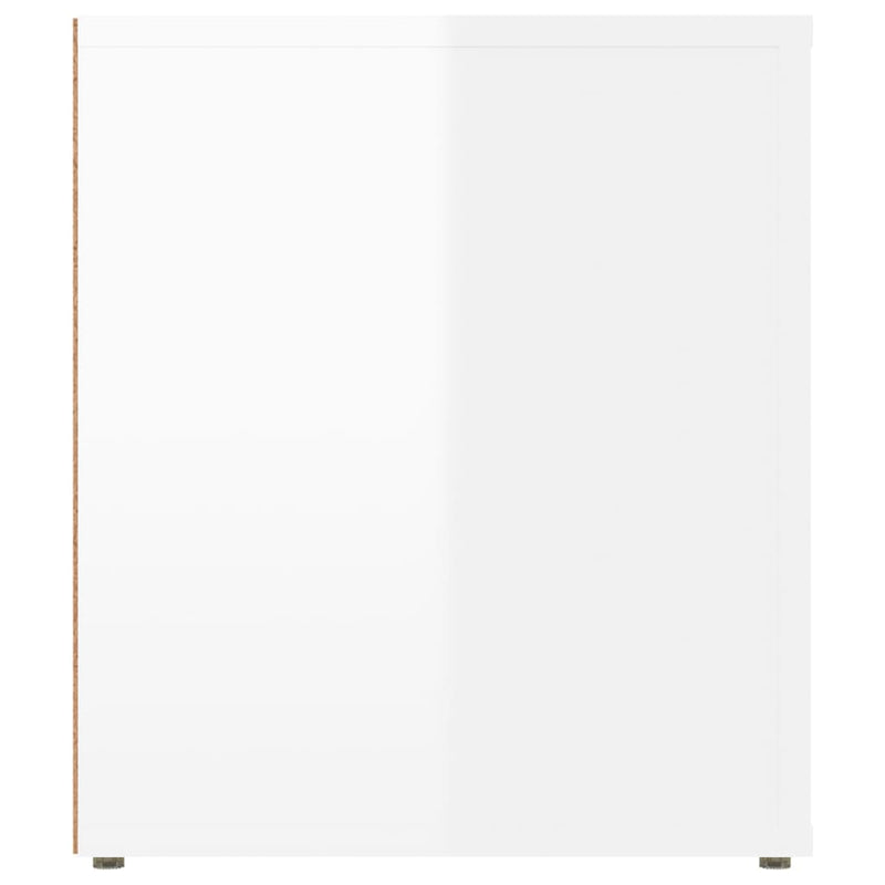 vidaXL TV Cabinet High Gloss White 100x35x40 cm Engineered Wood