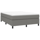 vidaXL Box Spring Bed Frame Dark Grey Double Fabric