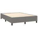 vidaXL Box Spring Bed Frame Dark Grey Double Fabric